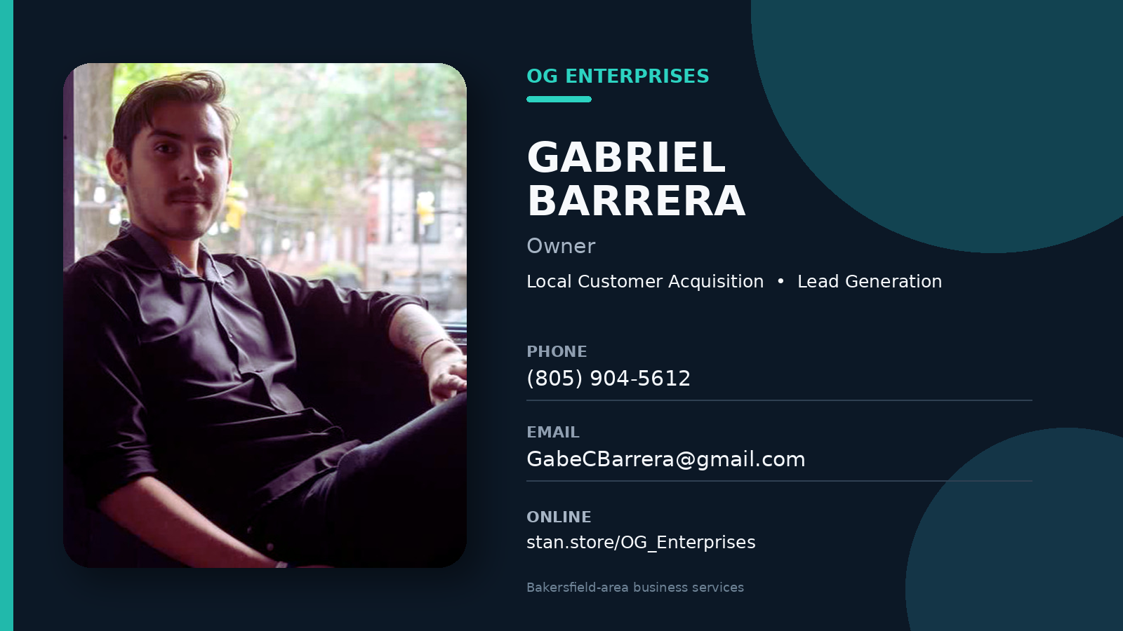 Gabriel Barrera, owner of OG Enterprises